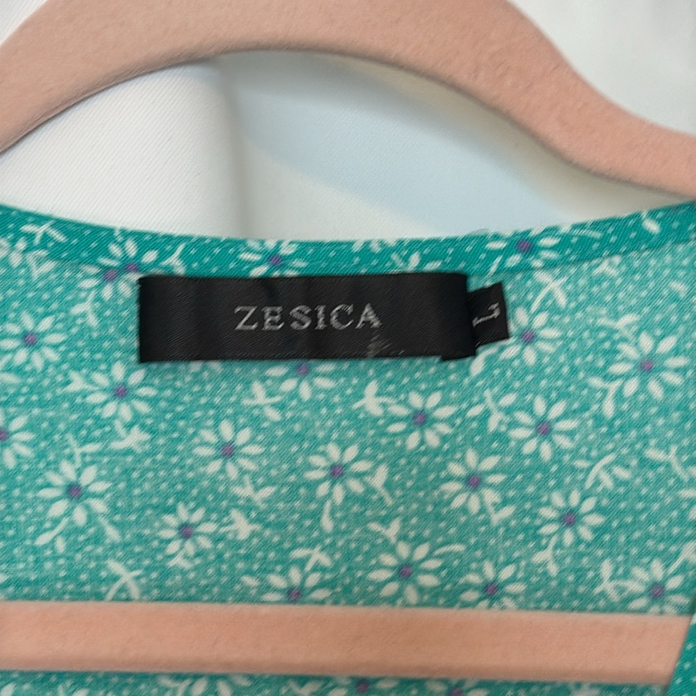 Zesica | Rayon Floral Wrap Maxi Dress in Green Size L Large - Picture 4 of 12